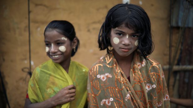 Rohingské dívky v bangladéšském táboře