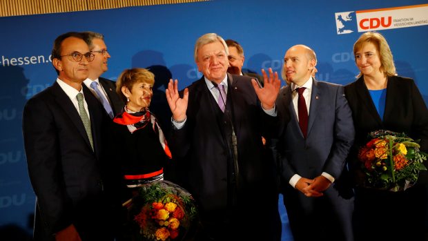 Současný premiér Hesenska Volker Bouffier z Křesťansko-demokratická unie