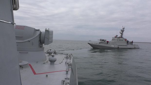 Ukrajinské lodě v Černém moři (ilustrační foto)