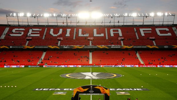 Stadion Sevilly je připraven na utkání se Slavií