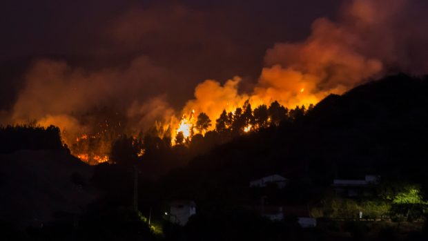 I v neděli postupoval požár na ostrově Gran Canaria.