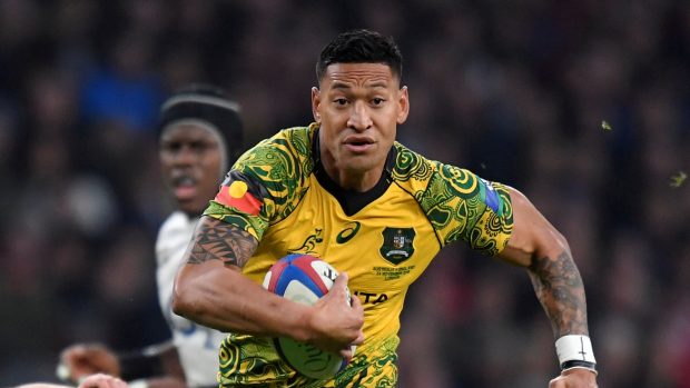 Israel Folau v listopadovém utkání proti Anglii