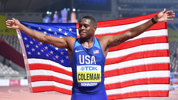 Christian Coleman je světový šampion v běhu na 100 metrů
