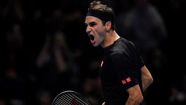 Tenista Roger Federer na Turnaji mistrů