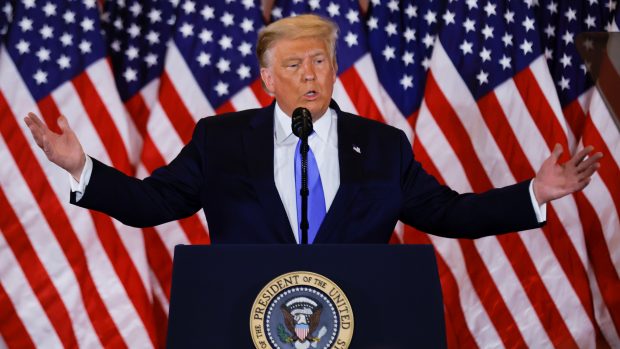 Americký prezident Donald Trump okomentoval průběžné výsledky z Bílého domu