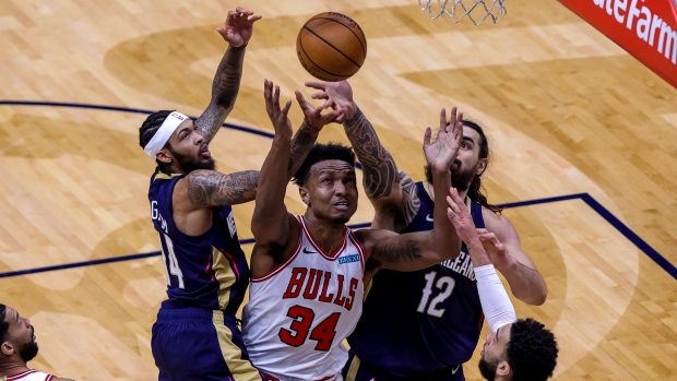 Utkání basketbalové NBA mezi Chicagem a New Orleans