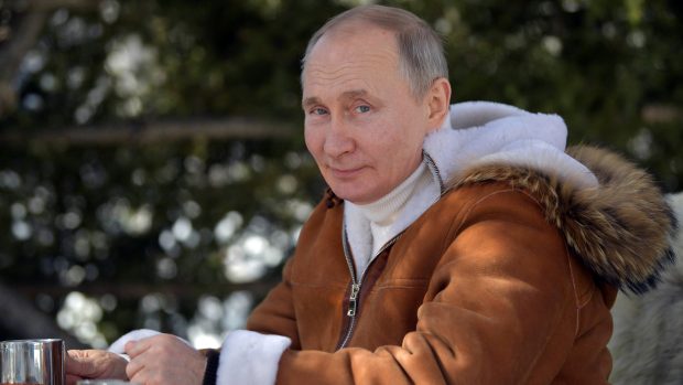 Vladimir Putin během dovolené, na fotografii z roku 2021