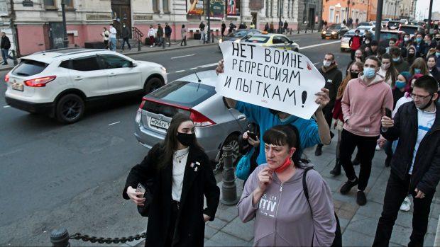 Protest na podporu Navalného ve Vladivostoku (21. dubna 2021)