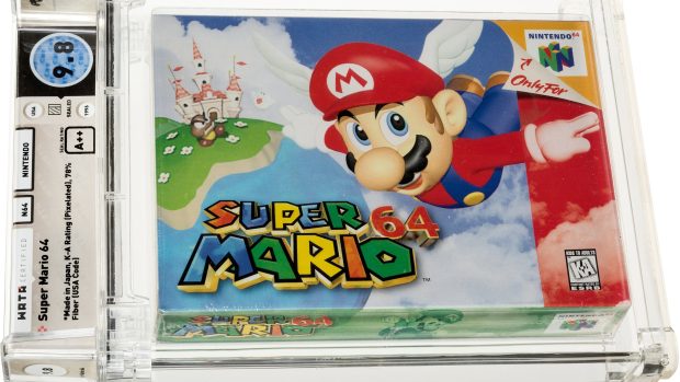 Nerozbalená videohra Super Mario 64 z roku 1996 od japonské společnosti Nintendo se v Dallasu vydražila za 1,56 milionu dolarů (33,8 milionu Kč)