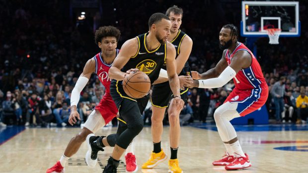 Stephen Curry v utkání proti Sixers