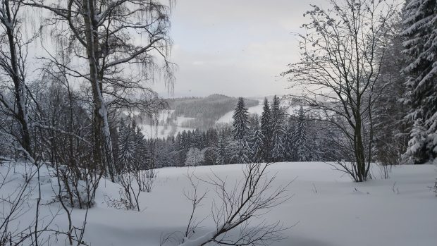 Čerstvý sníh v Krkonoších (ilustrační foto)