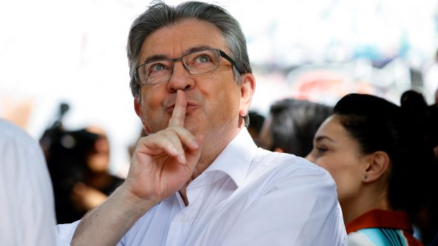 Představitel sjednocené levice Jean-Luc Mélenchon