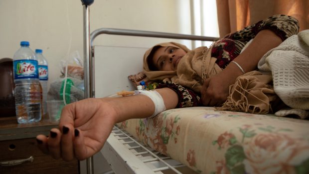 Pacientka s podezřením na choleru v nemocnici ve městě Hasaka na severovýchodě Sýrie