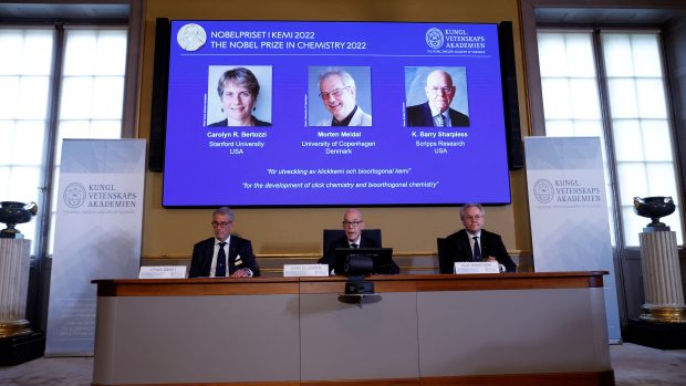 Laureáti Nobelovy ceny za chemii v roce 2022
