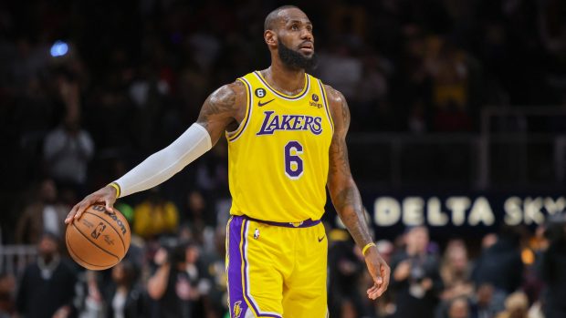 LeBron James v zápase s Atlantou