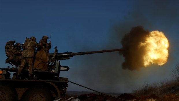 Ukrajinská armáda během bojů v Bachmutu