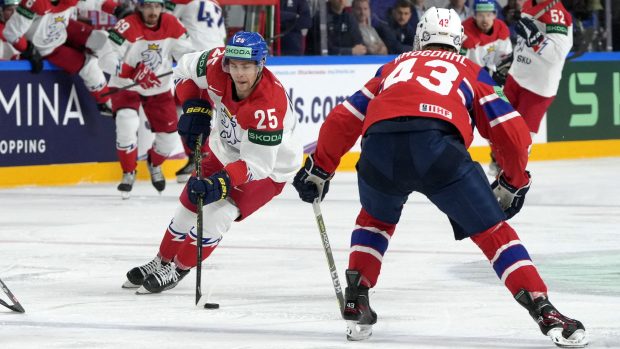 Hokejisté národního týmu hrají proti Norsku