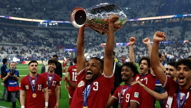 Fotbalisté Kataru slaví prvenství na mistrovství Asie