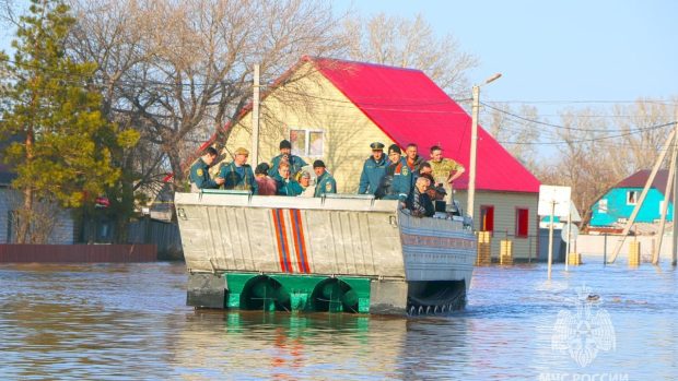 záplavy v ruské Orenburské oblasti