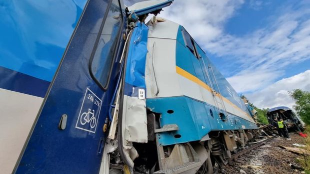 Srážka vlaků v Milavčích na Domažlicku