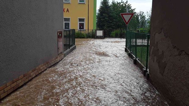 Přívalové deště v Olomouckém kraji