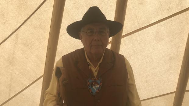 George Gover z kmene Skidi Pawneeů.