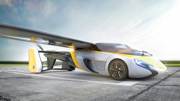 Koncept létajícího vozu od společnosti Aeromobil.