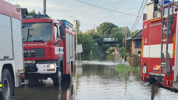 Liberečtí hasiči evakuovali některé obyvatele Píšečné a Dobranova