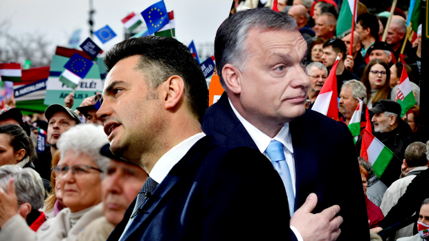 Boj o křeslo maďarského premiéra mezi Péter Márki-Zayem a Viktorem Orbánem