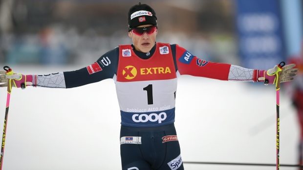 Norský běžec na lyžích Johannes Hösflot Klaebo
