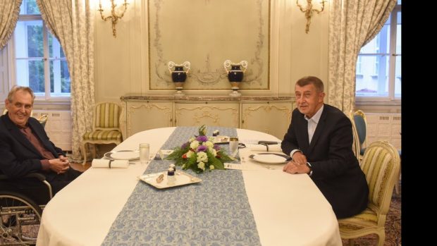 Prezident Miloš Zeman a předseda vlády Andrej Babiš (ANO) se setkali v Lánech.27. září 2021
