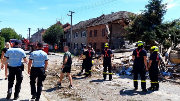 Výbuch v Olšanech na Prostějovsku zdemoloval dům