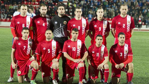 Fotbalisté Gibraltaru na archivní fotografii