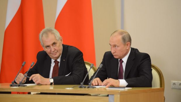 Prezident Miloš Zeman a ruský prezident Vladimir Putin