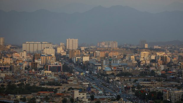 Pohled na afghánské hlavní město Kábul ze dne 5. srpna 2022