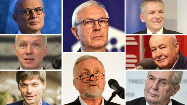 První debata: Drahoš, Horáček, Hilšer, Hynek, Topolánek, Hannig a Fischer hovořili třeba o možném přijetí zákona o obecném referendu nebo o zahraniční politice
