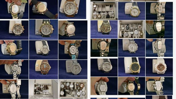Ukradené hodinky, které si mohou jejich majitelé vyzvednout u Generální inspekce bezpečnostních sborů
