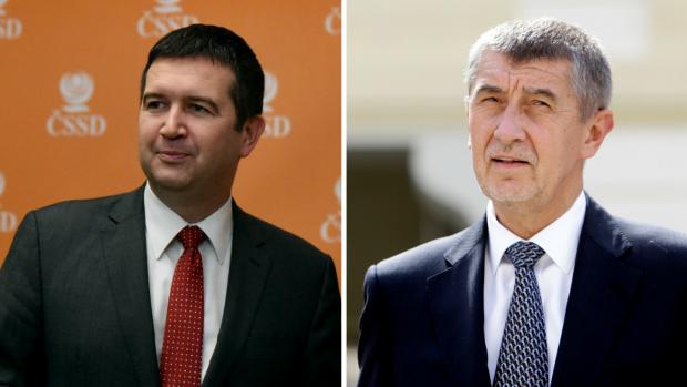 Předseda ČSSD Jan Hamáček a premiér a šéf ANO Andrej Babiš