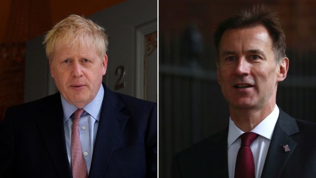 Boris Johnson a Jeremy Hunt