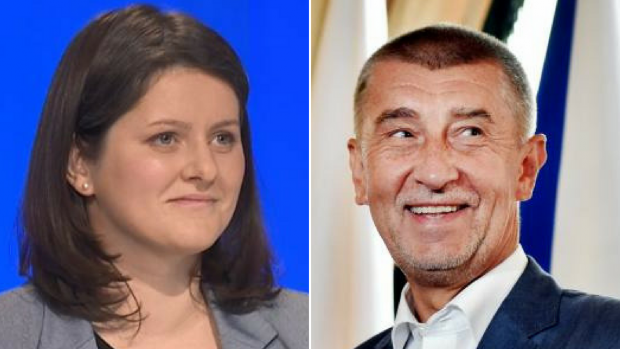 Jana Maláčová (ČSSD) a Andrej Babiš (ANO)