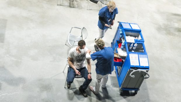 Velkokapacitní očkovací centrum O2 Universum