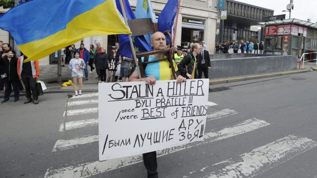 Protest proti motorkářům Noční vlci