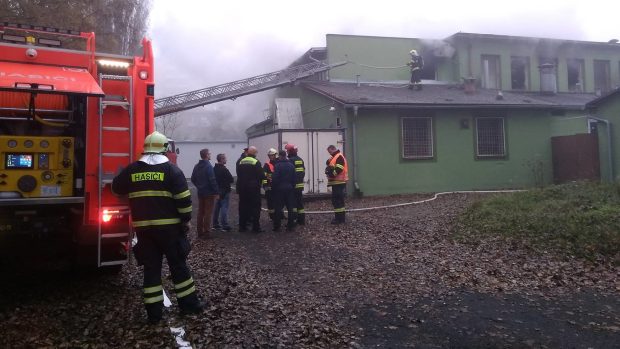 Požár pekárny v Chodově na Sokolovsku