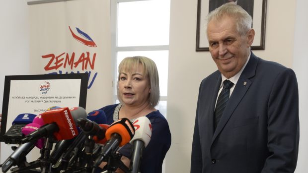 Ivana Zemanová a Miloš Zeman