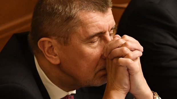 Andrej Babiš na jednání Poslanecké sněmovny