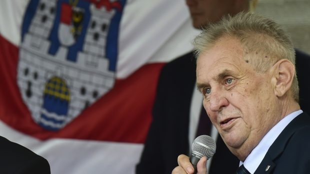 Prezident Miloš Zeman v Bílině na Teplicku