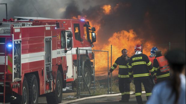 Zásah hasičů v městské části Karlov v Kutné Hoře.