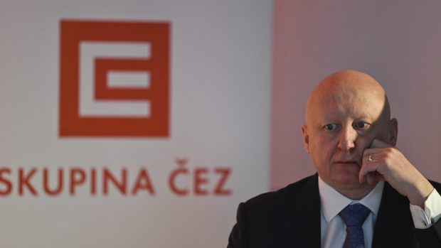 Předseda představenstva a generální ředitel energetické společnosti ČEZ Daniel Beneš na tiskové konferenci, na které společnost v Praze zveřejnila hospodářské výsledky za rok 2018.