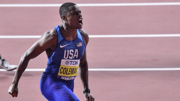 Americký sprinter Christian Coleman