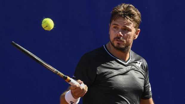 Stanislas Wawrinka na turnaji v Praze.